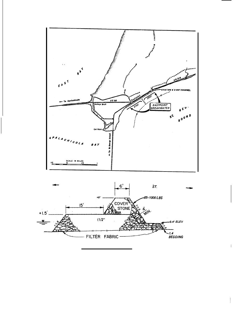 Figure 46. East Point breakwaters, Florida