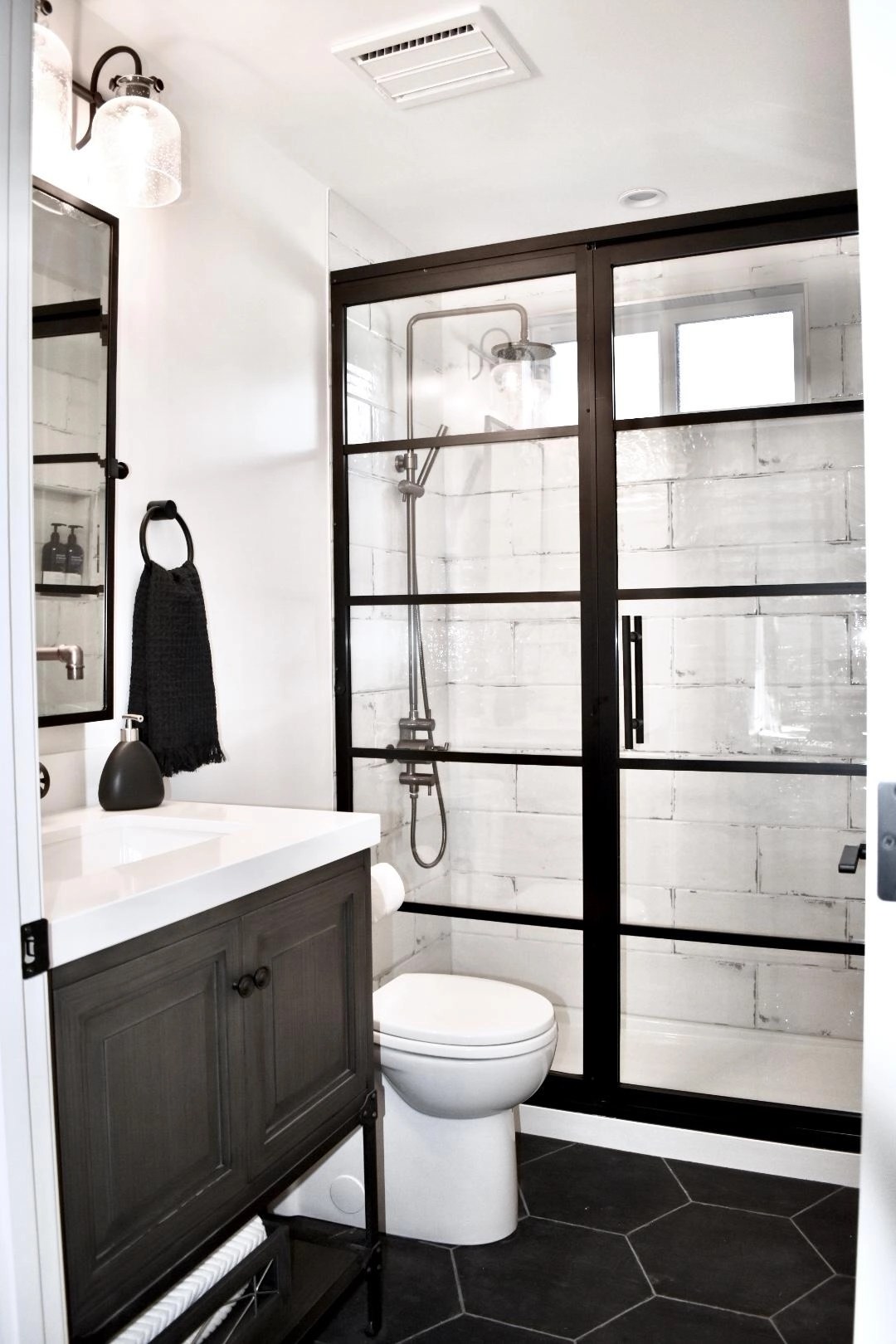 Industrial Makeover Coastal Shower Doors