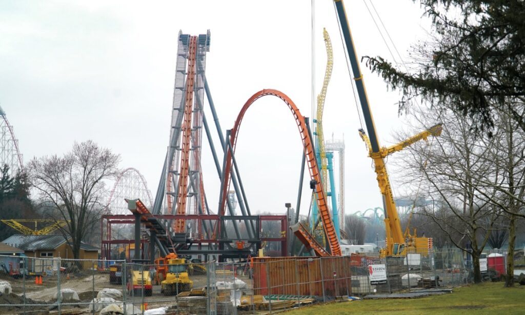 Dorney Park Completes Thrilling Milestone in Iron Menace Construction