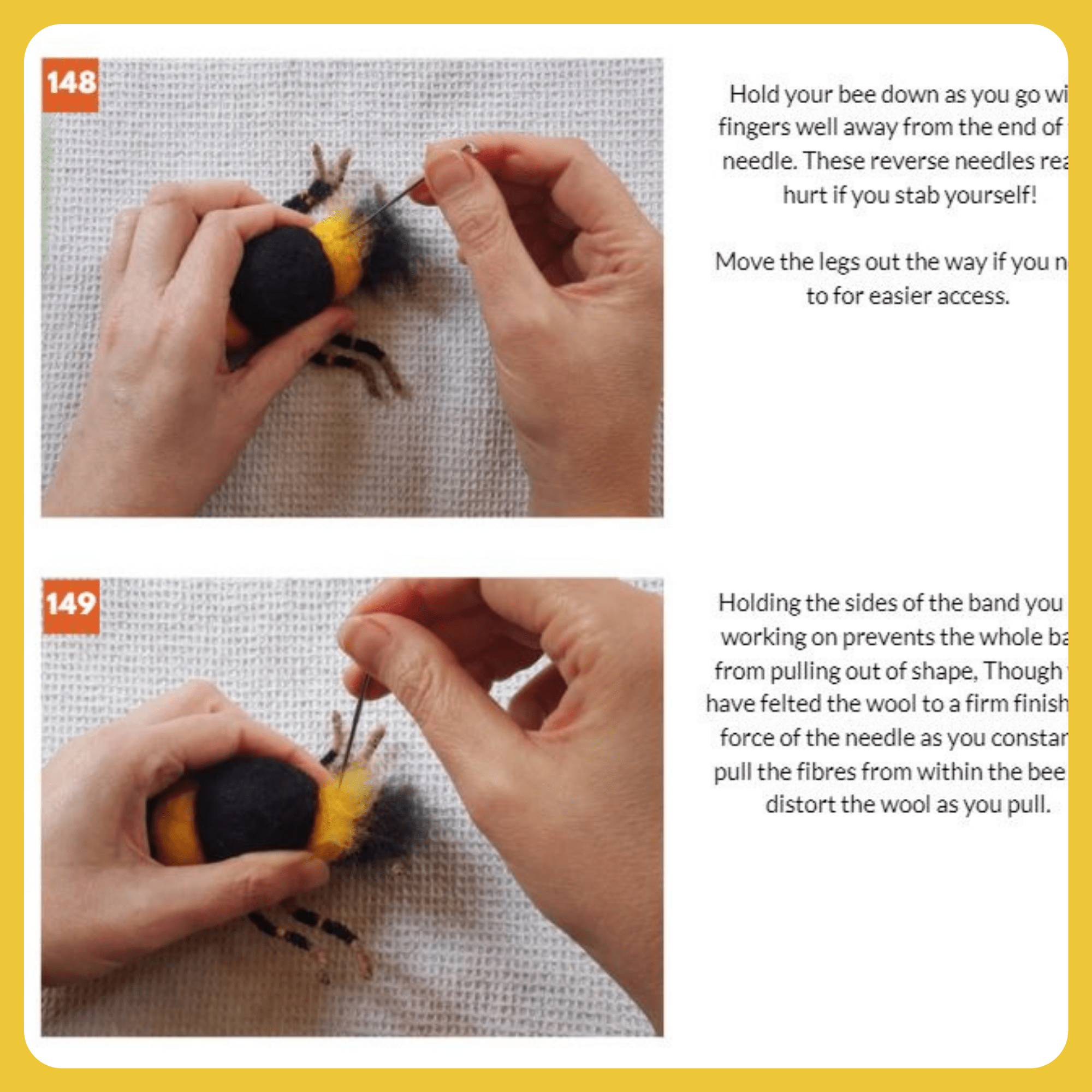 Needle Felted Bumble Bee Tutorial Fit to be loved