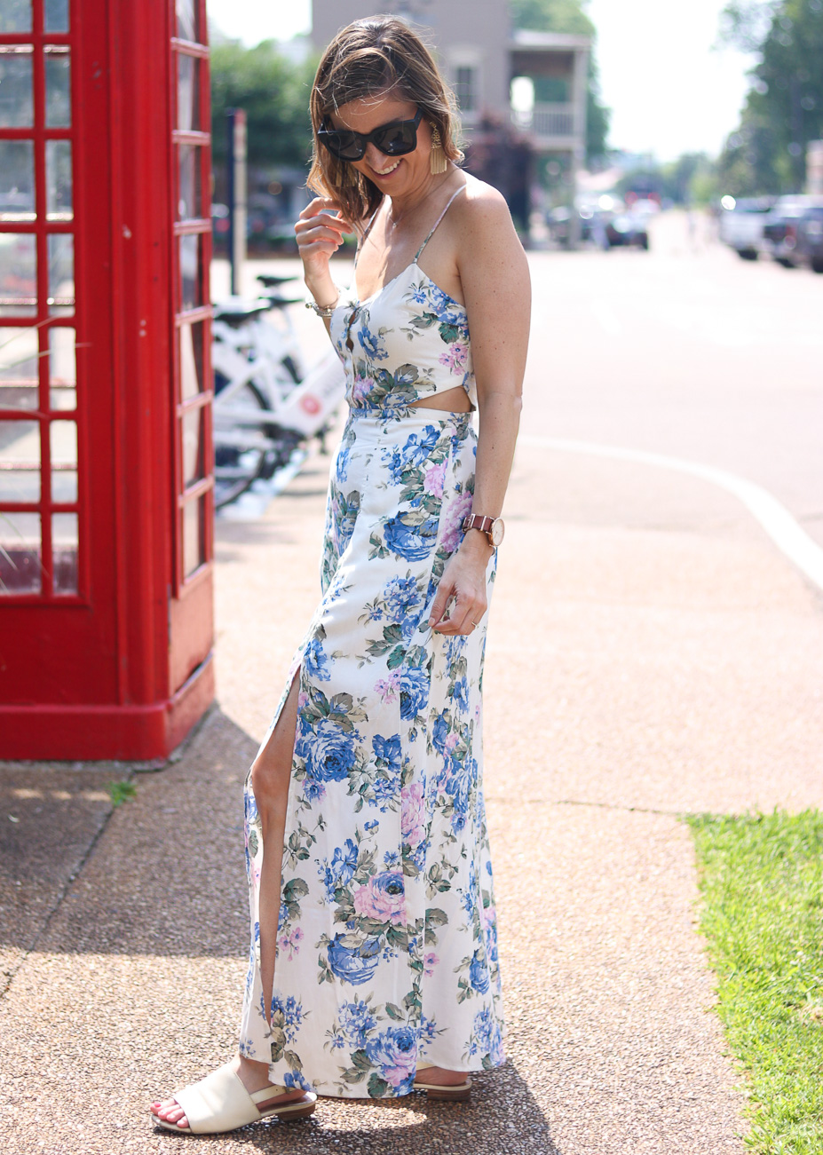 Floral Abercrombie Dress Cobalt Chronicles Style Blogger