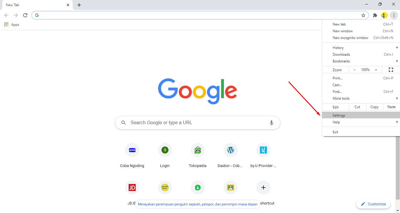 Cara Setting Default Halaman Awal Browser Coba Ngoding