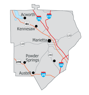 Map Of Cobb County Ga Cobb County Precinct Level 2016 Election Results In One Chart - Cobb County Courier