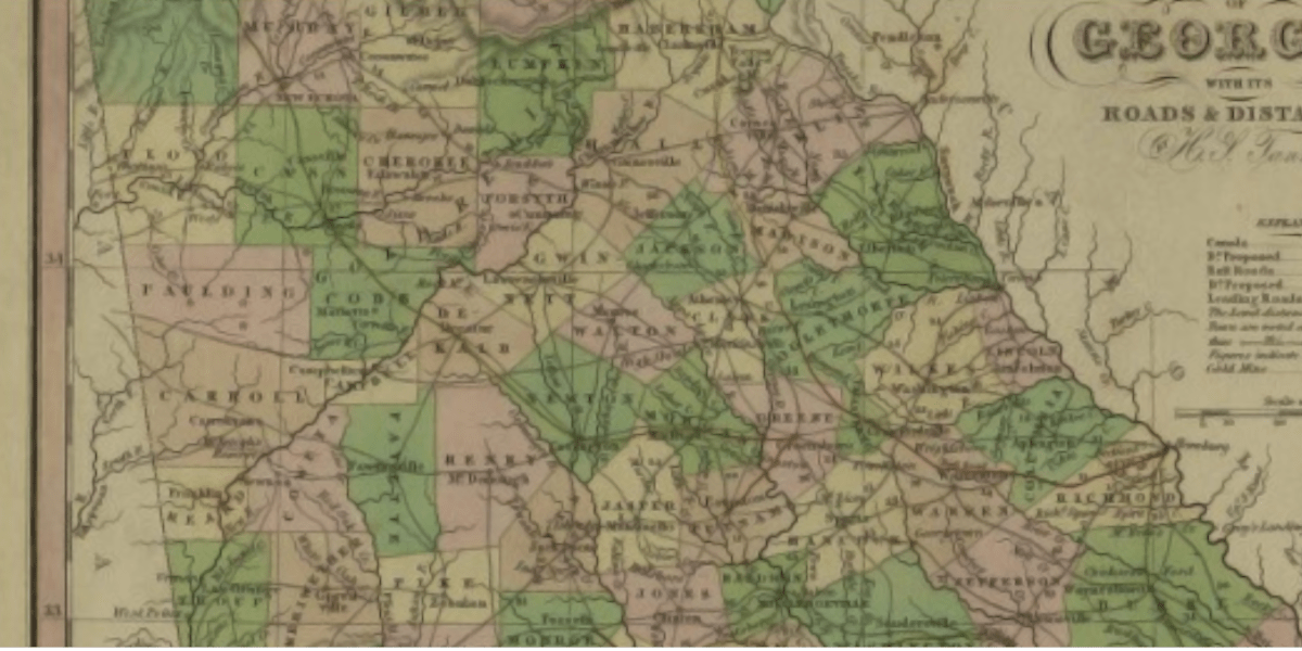 1833 Cobb County is created by the legislature Cobb Courier