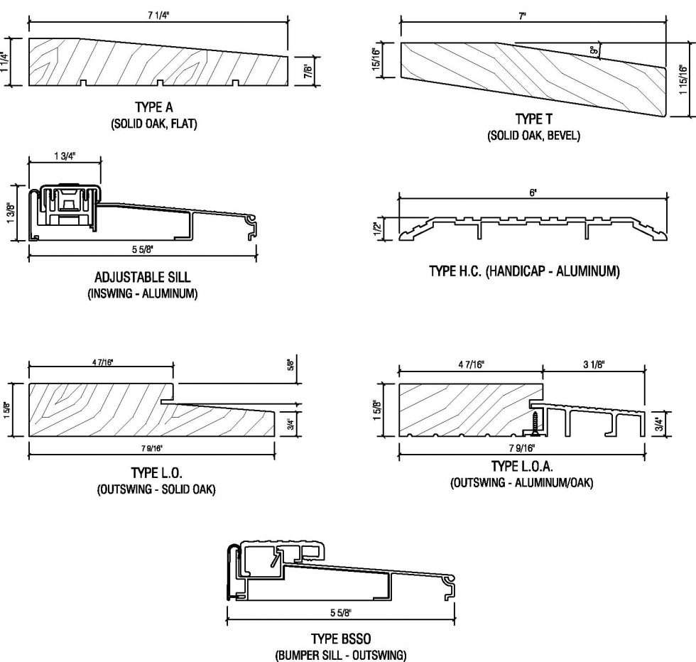 Sill Types Cobb Custom Millwork