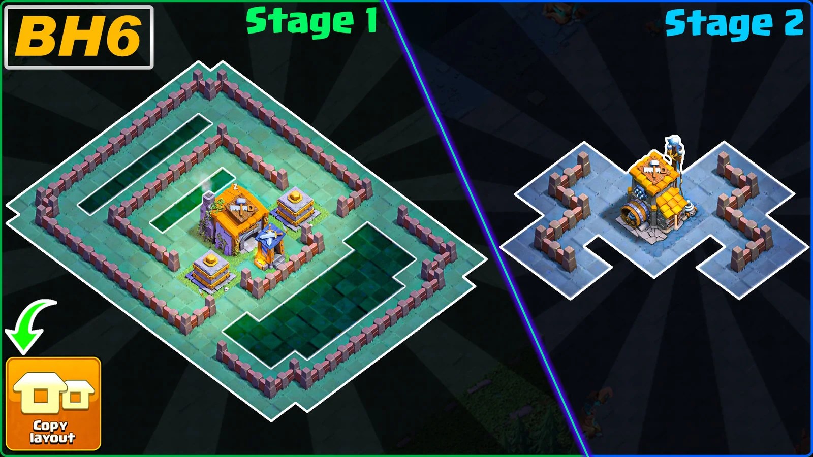 Best Builder Hall 6 Base With Two Stages The Ultimate Guide Coc Base