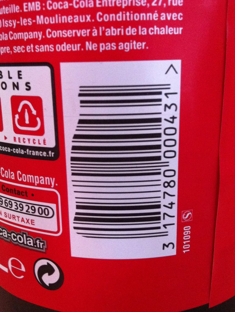 Clin d’oeil codebarre CocaCola