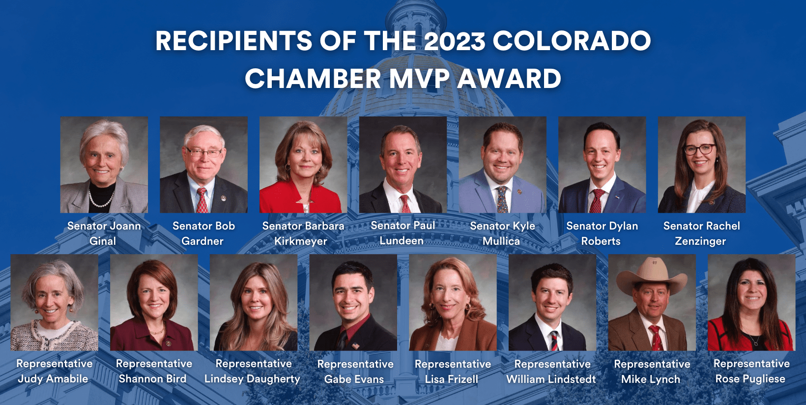 Colorado Chamber Recognizes 15 Legislators as MVPs of the 2023