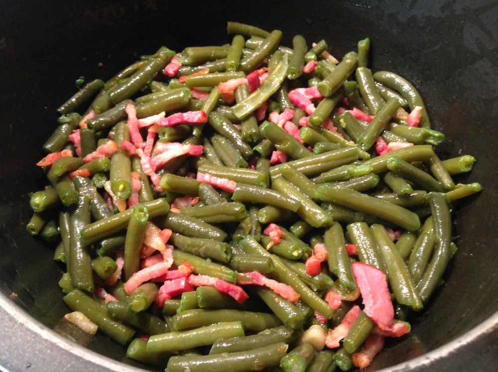 Judías verdes con refrito de ajos y beicon Cocina con Carmele