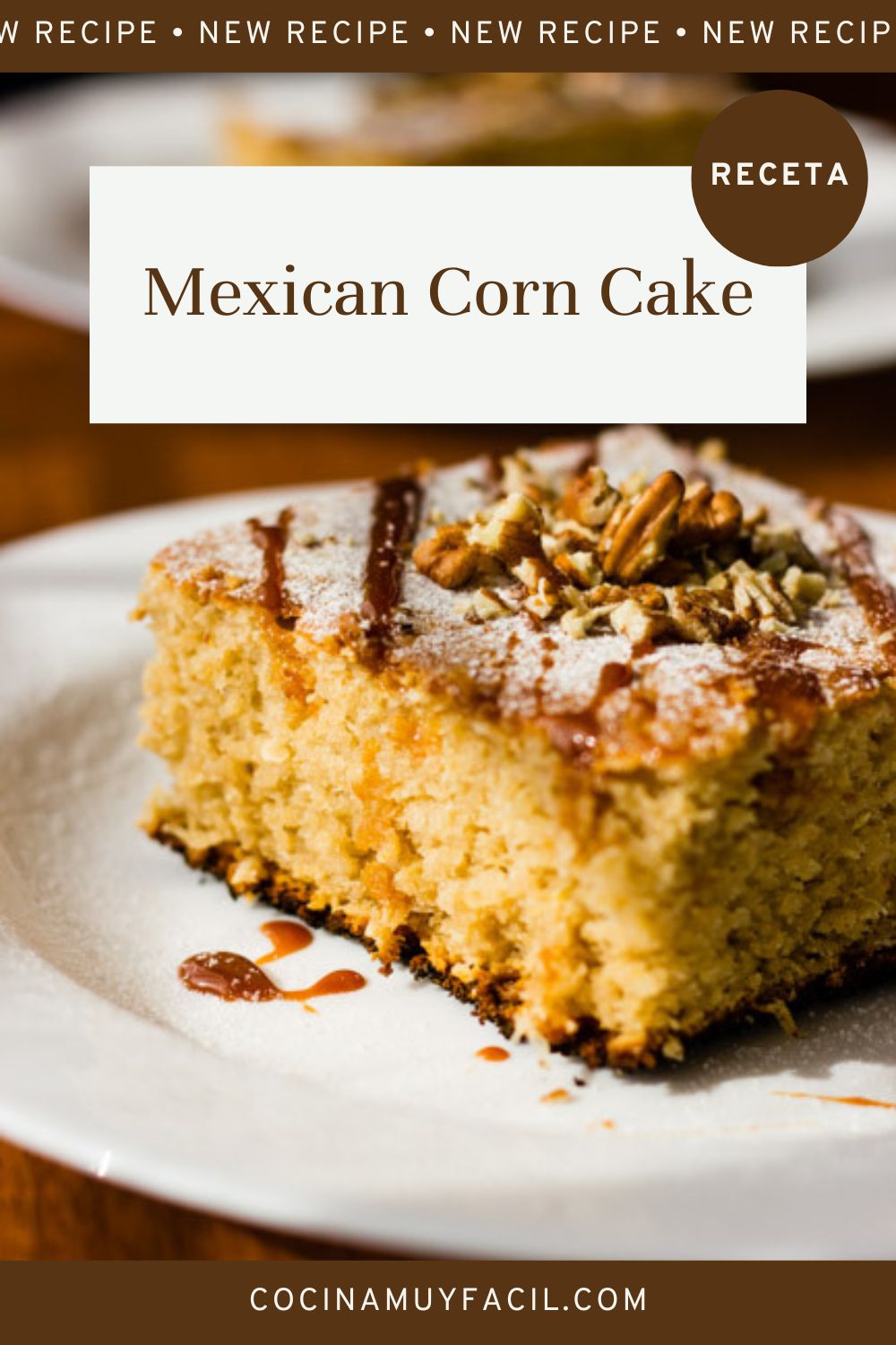 Mexican corn cake. Recipe Cocina Muy Facil