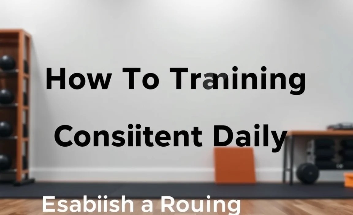 Establish a Routine for Training
