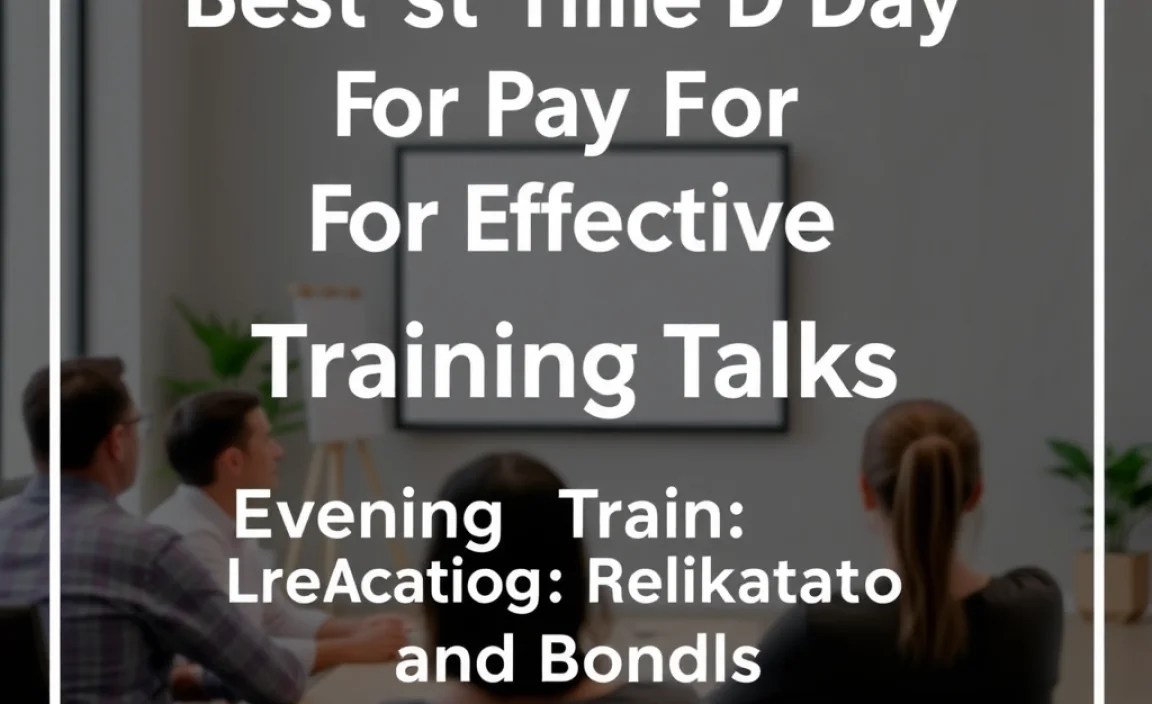 Evening Training: Relaxation and Bonding