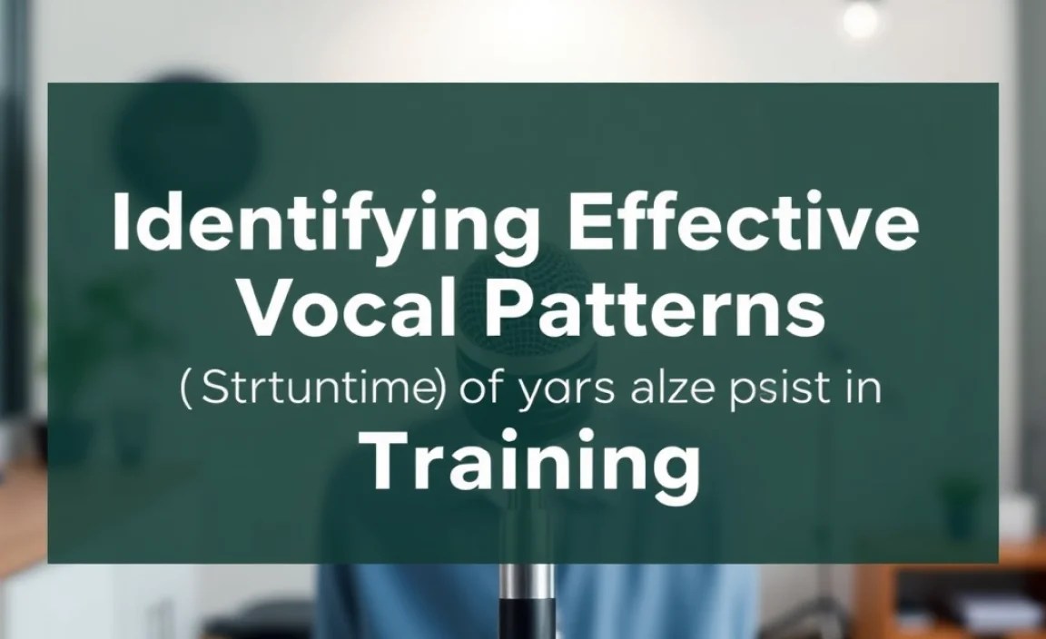 Identifying Effective Vocal Patterns for Training