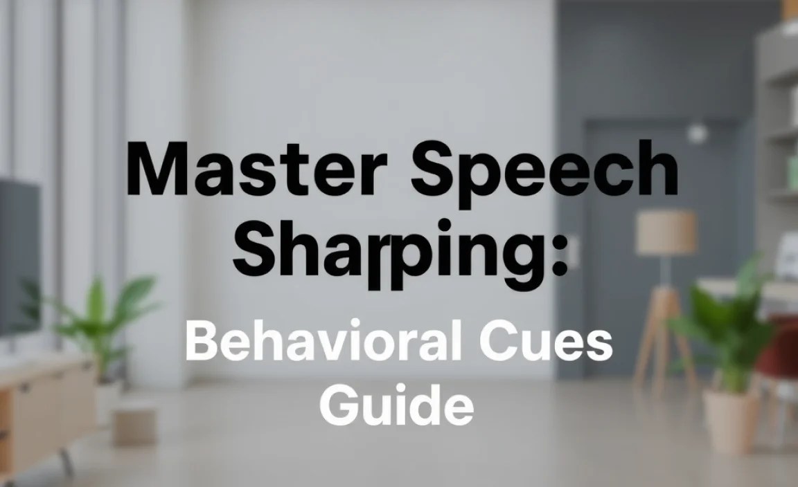 Master Speech Shaping: Behavioral Cues Guide