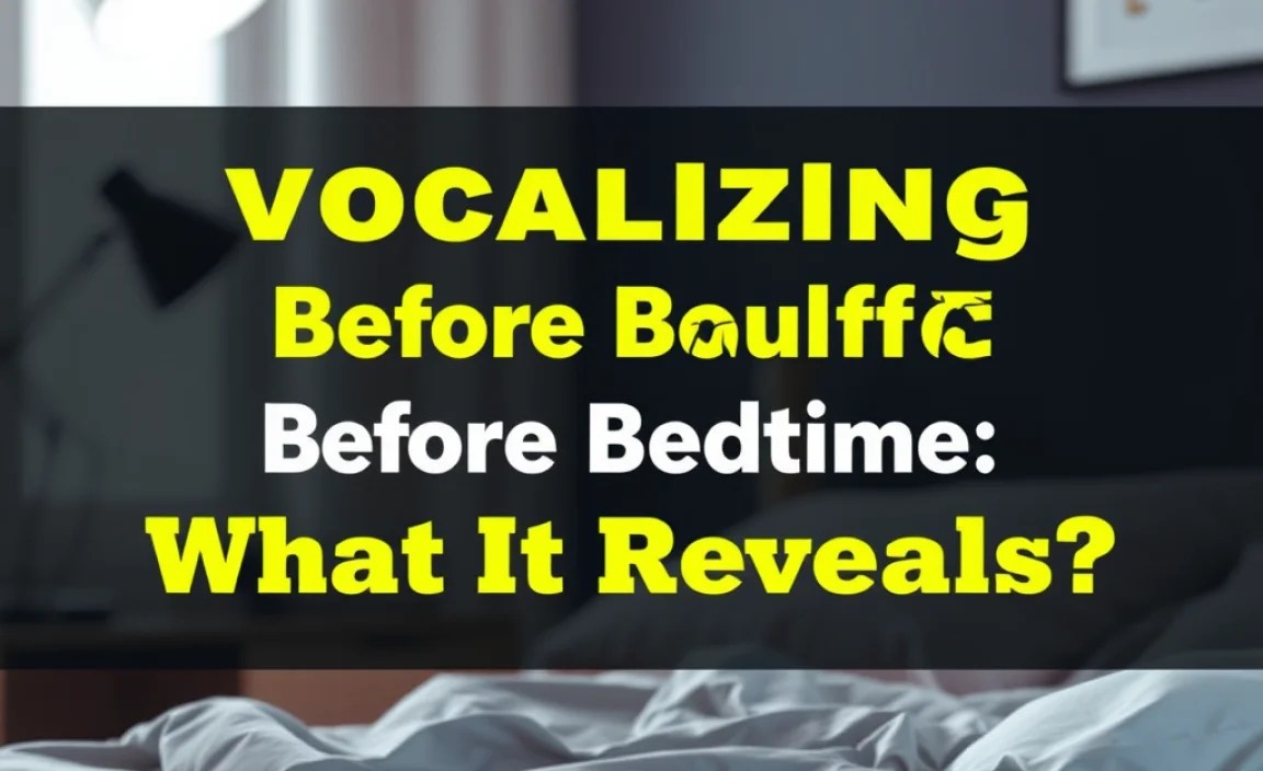 What Is Vocalizing Before Bedtime?