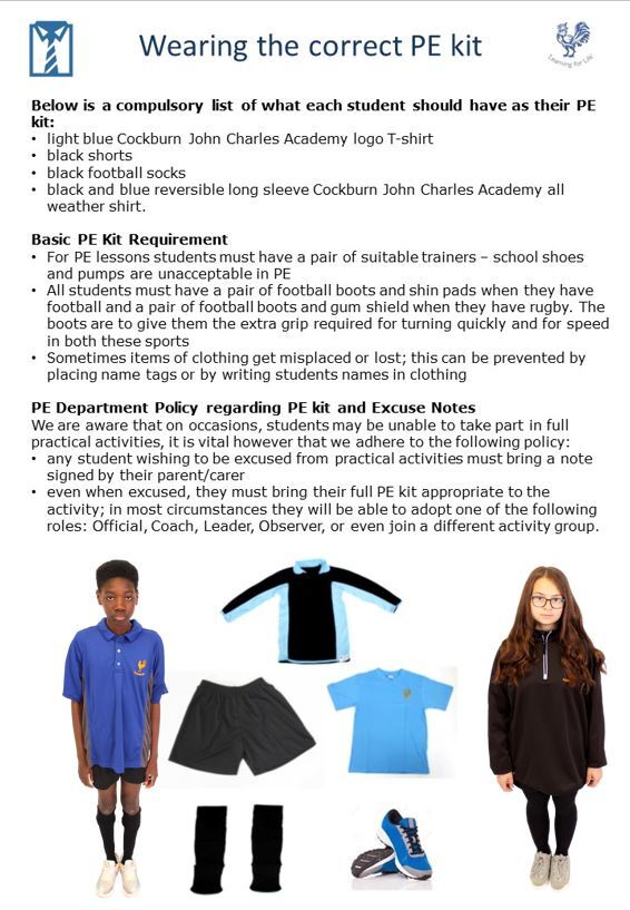 Uniform & Equipment Cockburn John Charles Academy