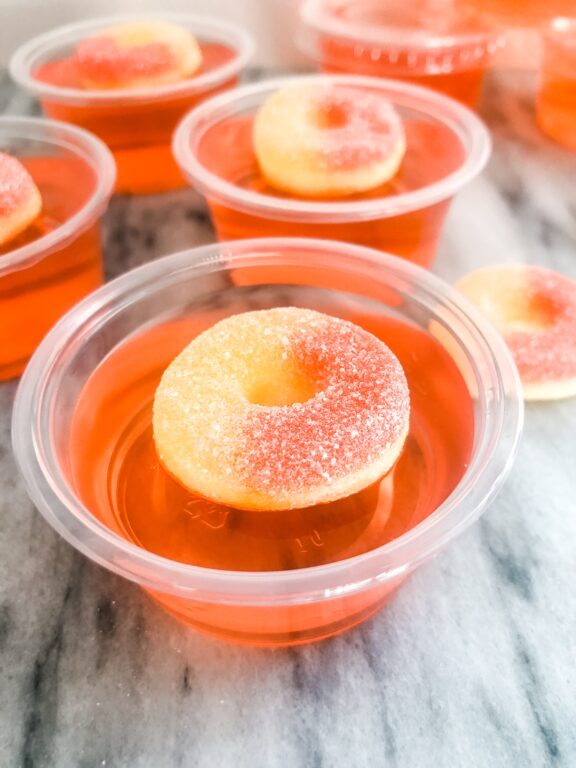 Peach Vodka Jello Shots (Peach Ring Shots)