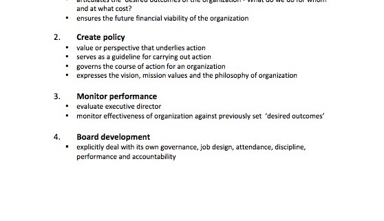 Board of Directors Roles and Responsibilities COCo