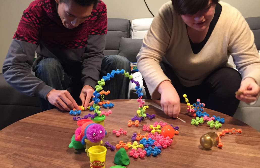 Bench Organizing Her HUGE Fidget Toy Collection!