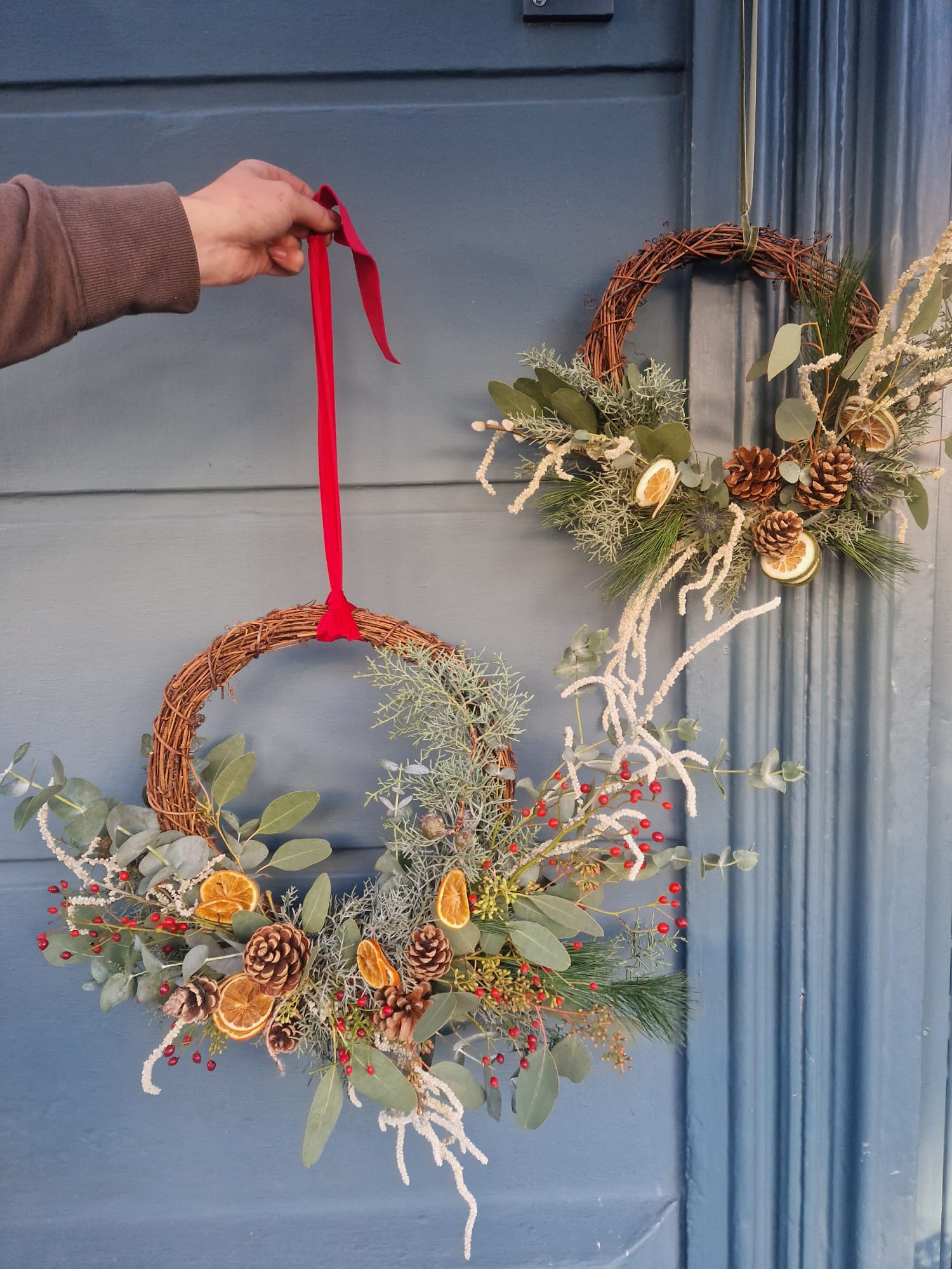 The Wicker Christmas Wreath Coco & Bloom Artisan Florist