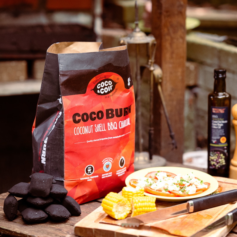 Coco Burn Coconut Shell BBQ Charcoal 3kg Coco & Coir