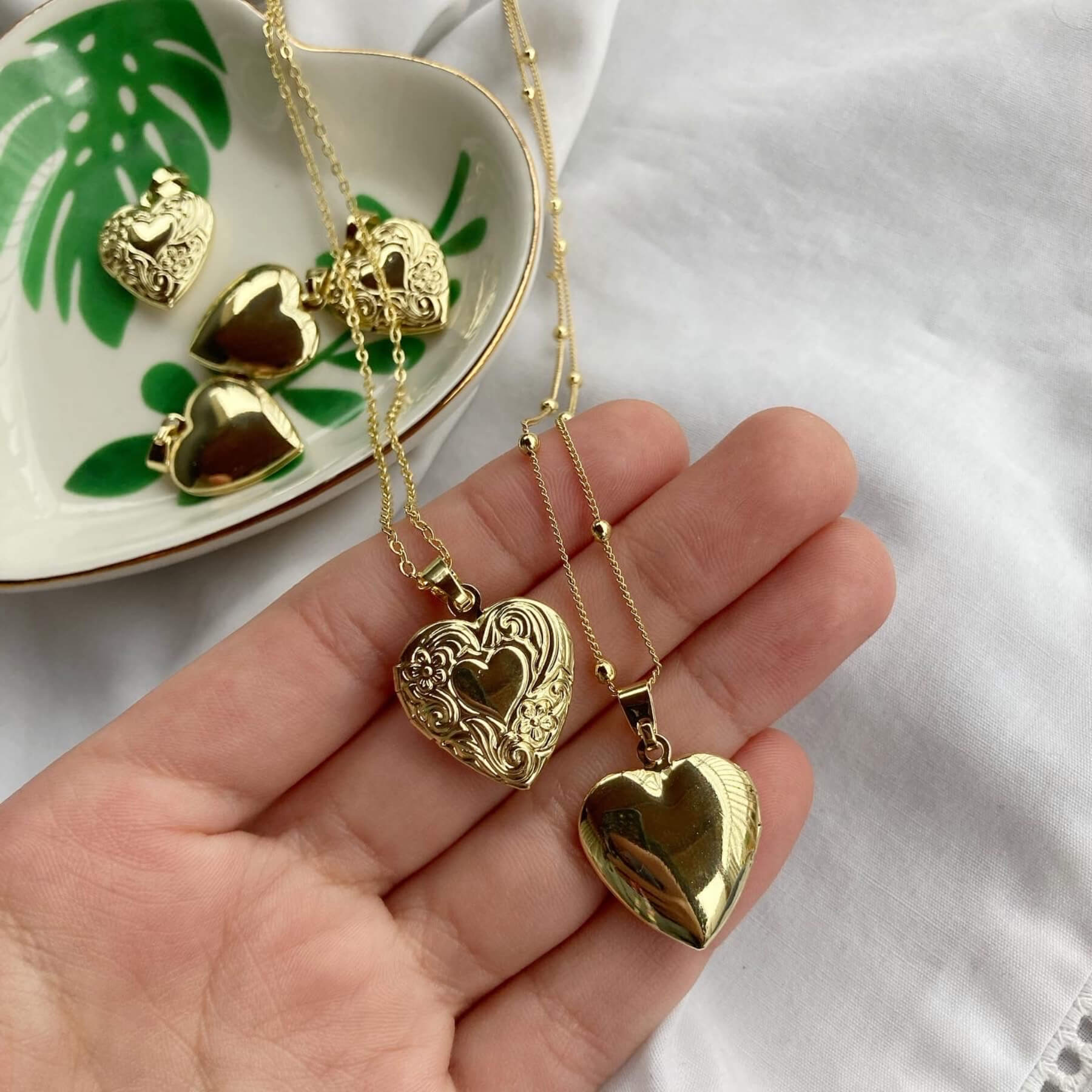 Relicario corazón en baño de oro Cocoa Panda