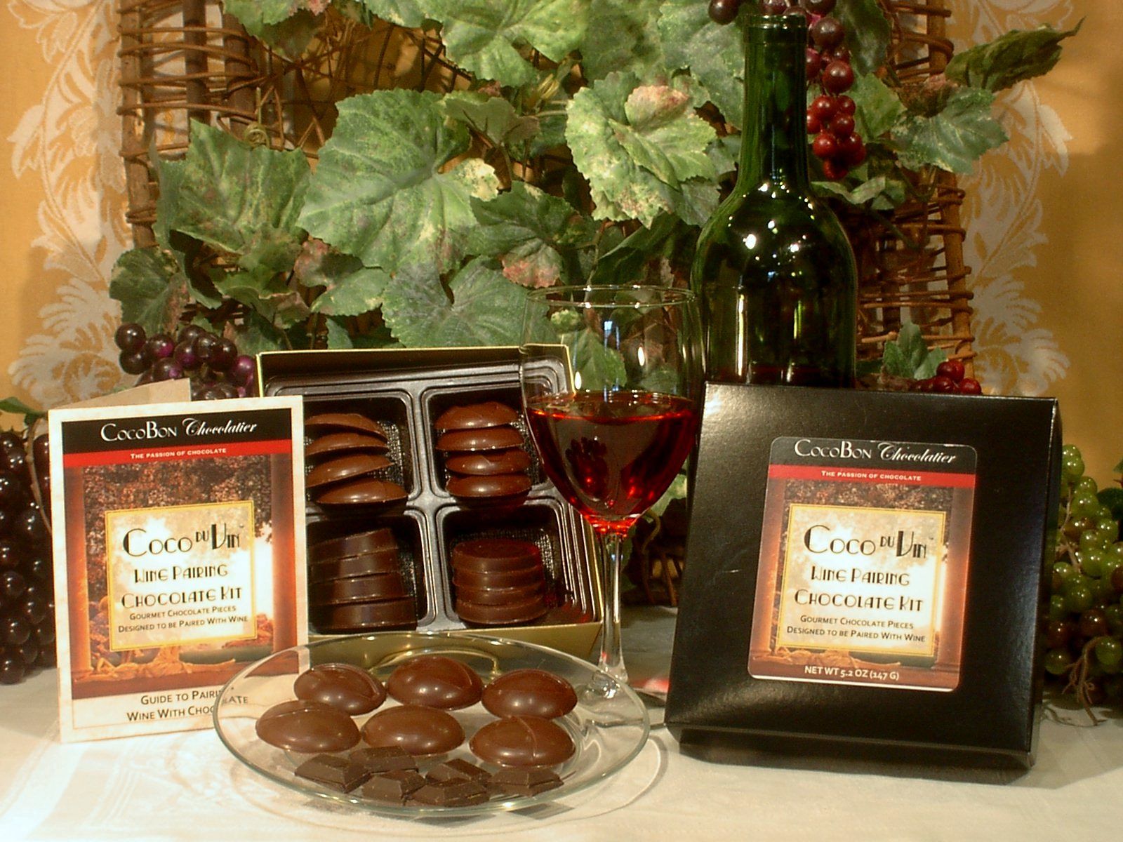 Coco du Vin Chocolate Wine Pairing Kit CocoBon Chocolatier
