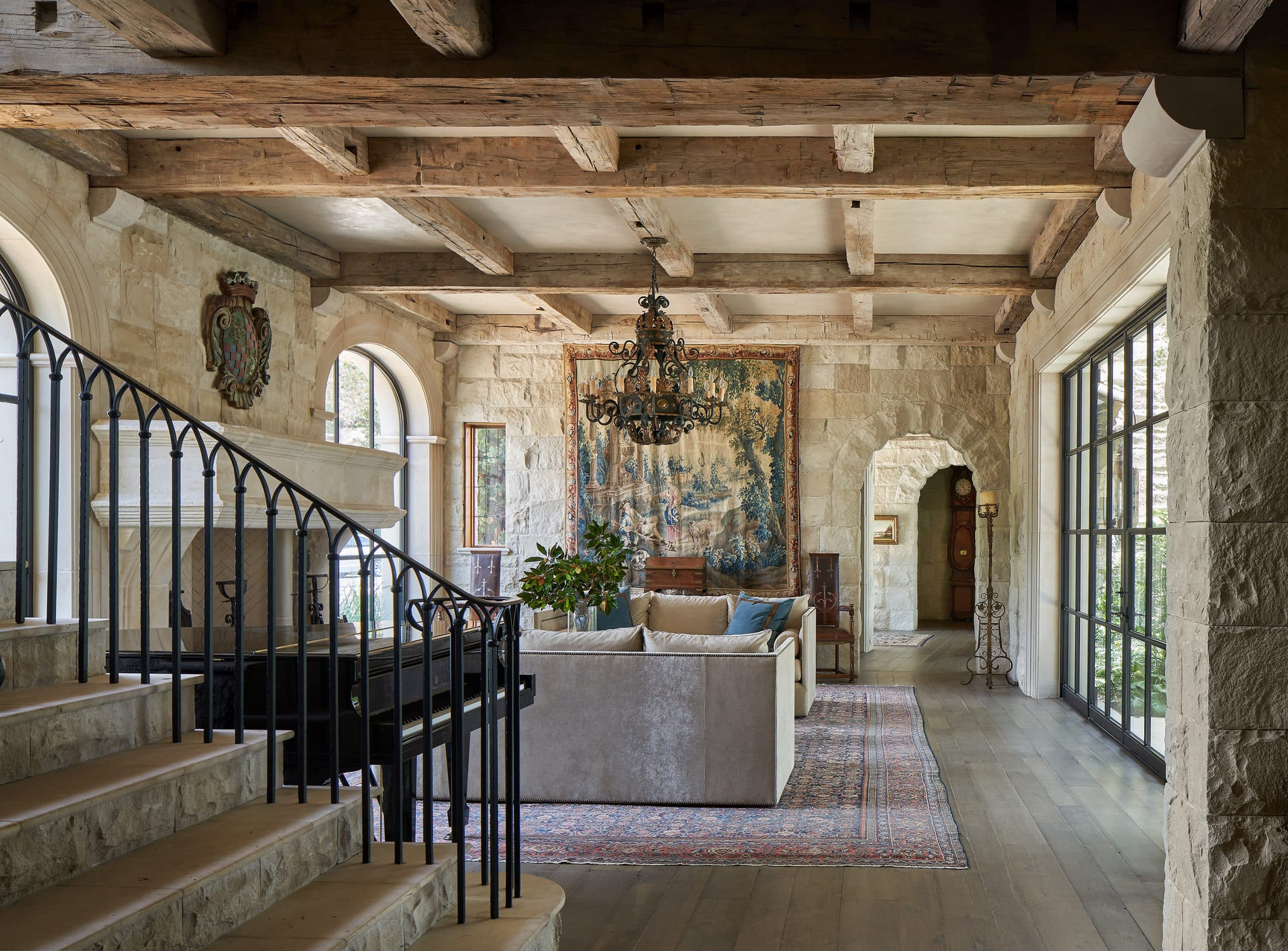 Medieval Mediterranean Living Room Made of Stone COCOCOZY