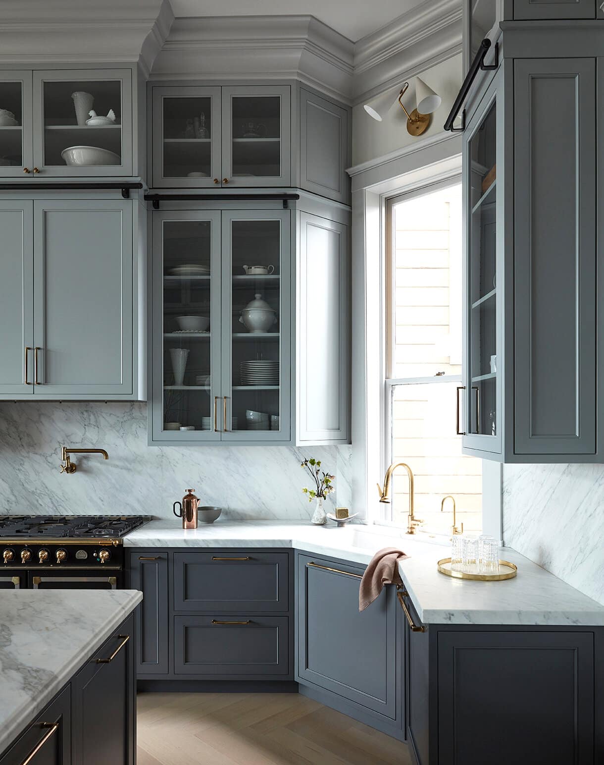 Unleash your imagination Modern Blue Victorian Kitchen in San Francisco