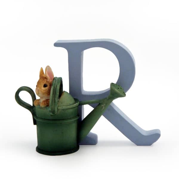 Beatrix Potter Alphabet Letter R Peter Rabbit in Watering Can