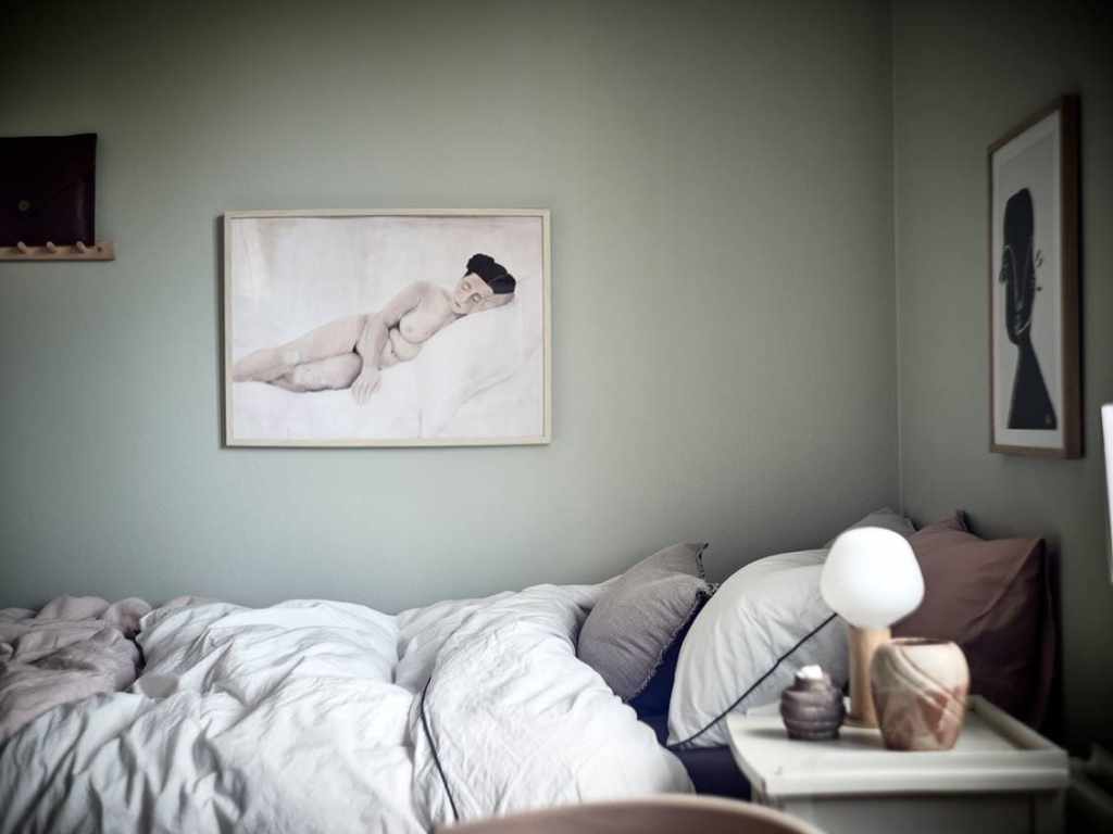Cozy studio home in pale green