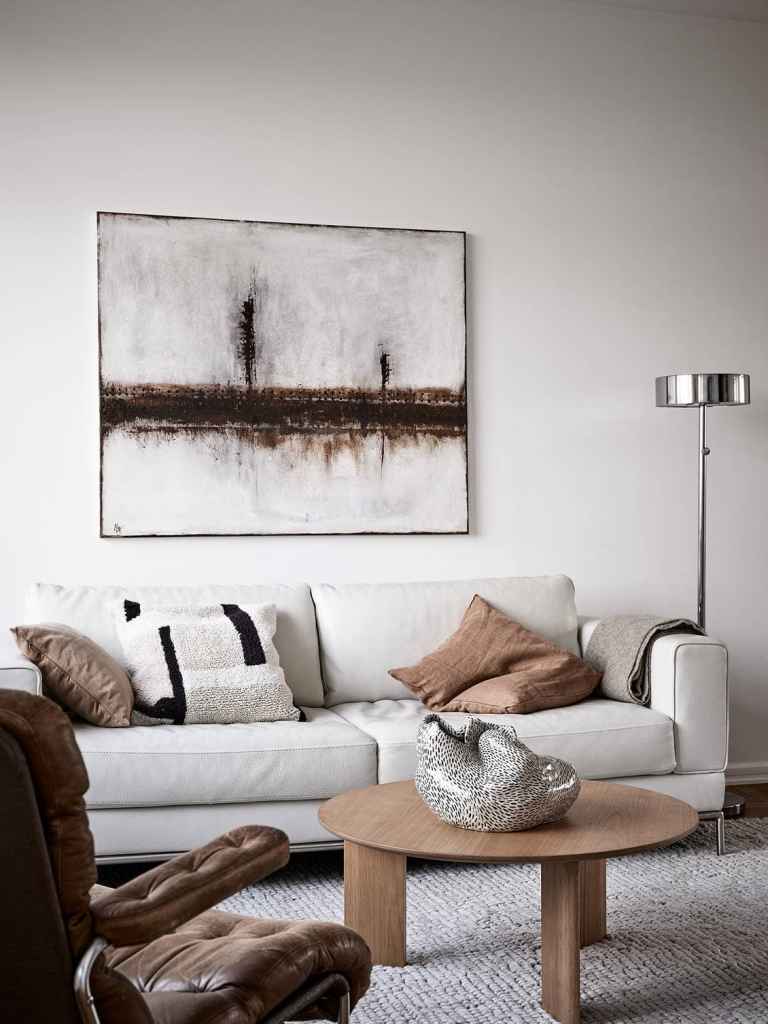 Natural home with art pieces