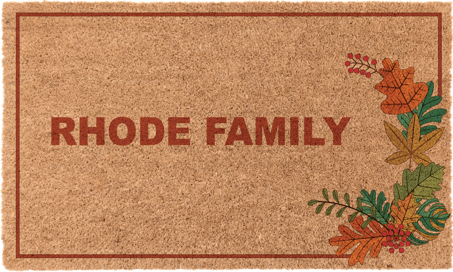 Fall Border Personalized Coco Mats N More