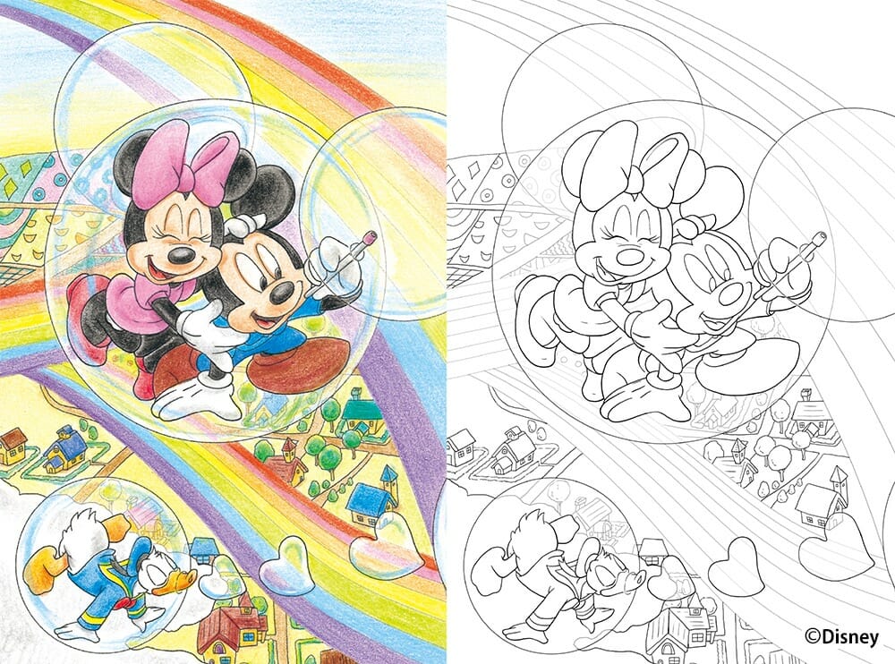 大人気の塗り絵『大人ディズニー』がポストカードに！新たにオリジナルアート2点を加えた3タイトルが登場