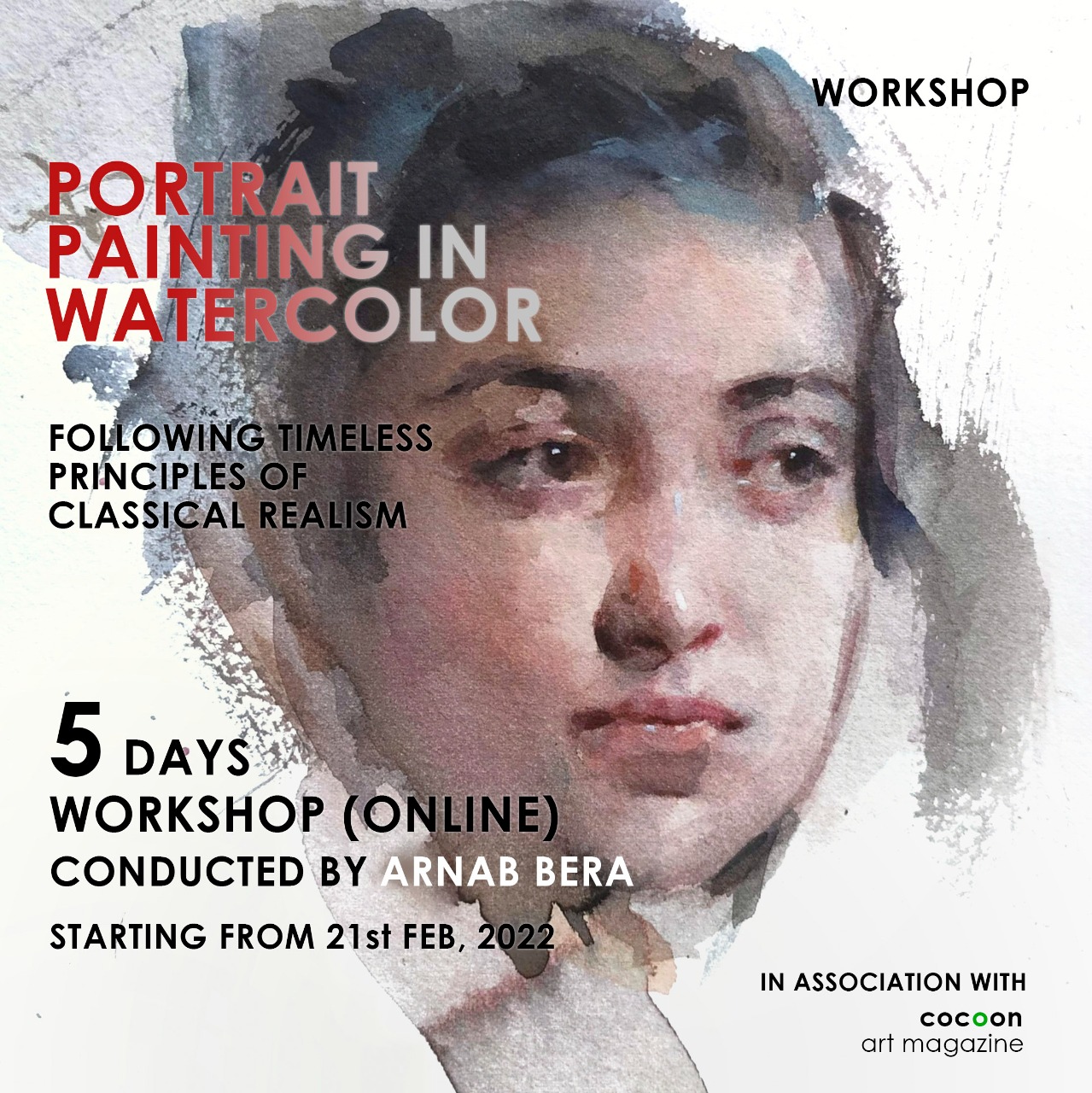 Portrait Painting in Watercolor Cocoon Art Magazine