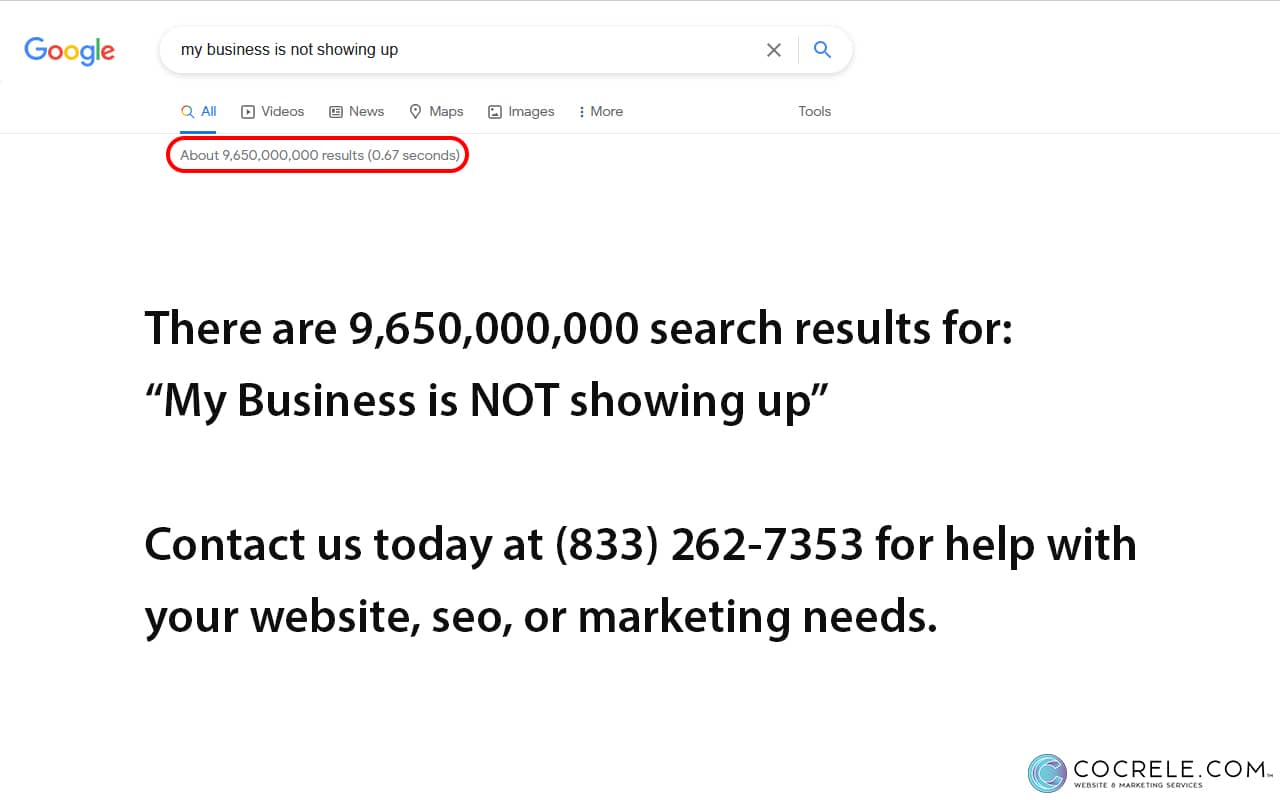 WHY IS MY WEBSITE NOT SHOWING UP IN GOOGLE? Blog Cocrele