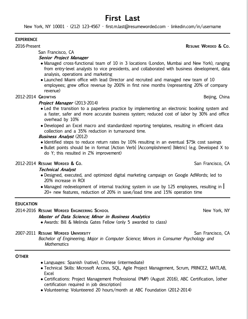Getting the Basics Right Resume Line Spacing