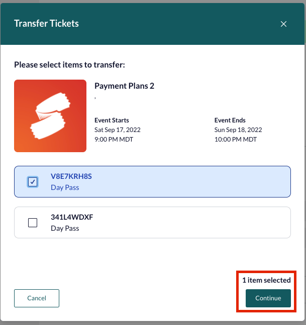 Transferring Tickets or Products Showpass