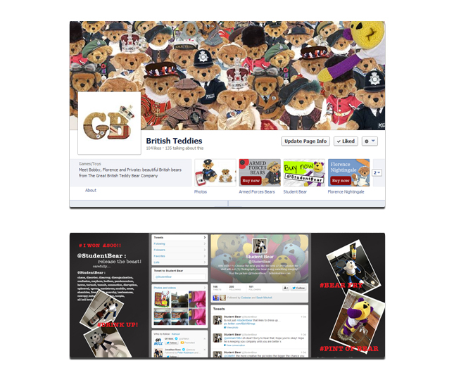 The great british teddy bear social media design Codastar Ltd