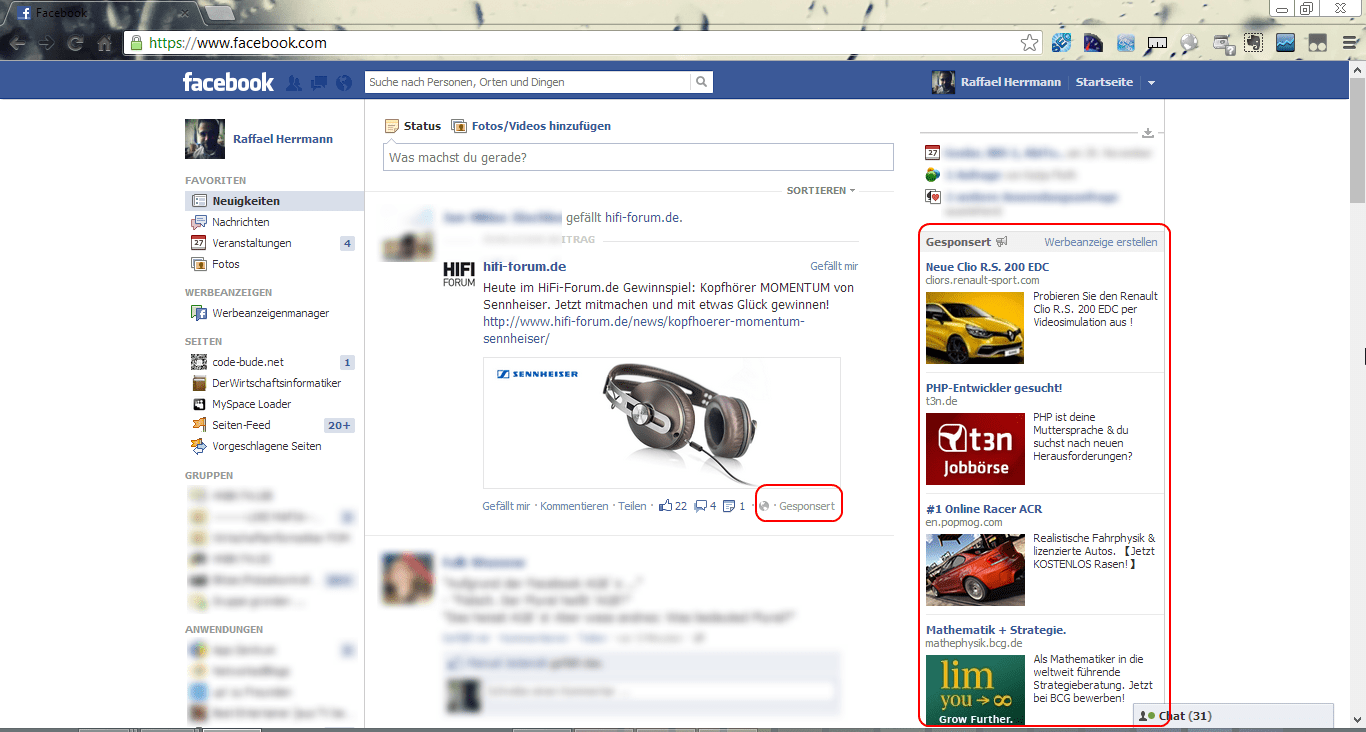 Facebook AdRemover Werbung in Facebook entfernen