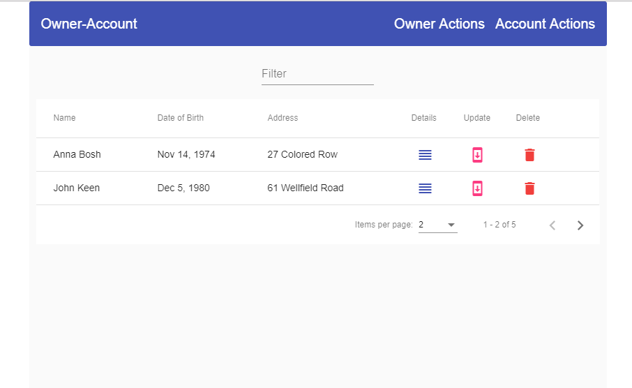 Angular Material Table, Filtering, Sorting, Paging Code Maze