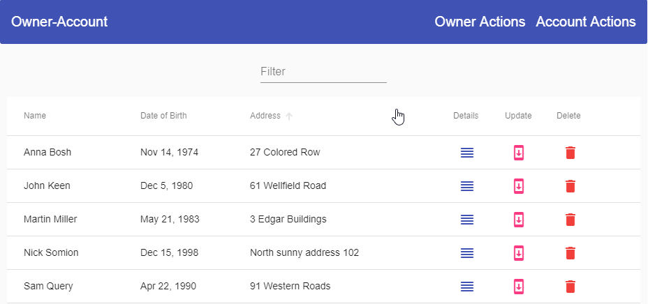 Angular Material Table, Filtering, Sorting, Paging Code Maze