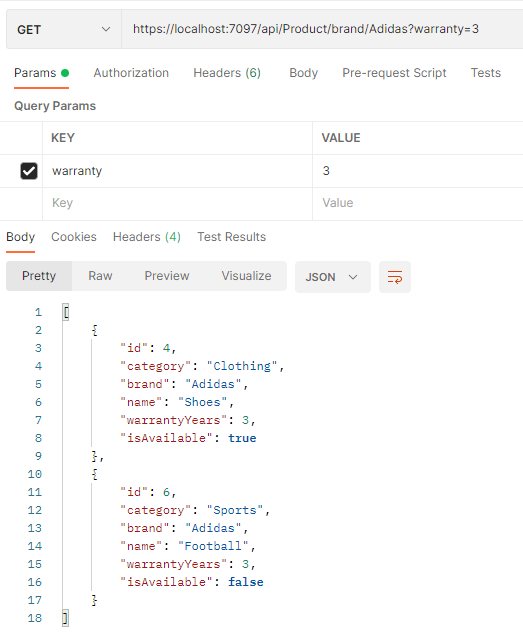 How to Pass Parameters With a GET Request in Core