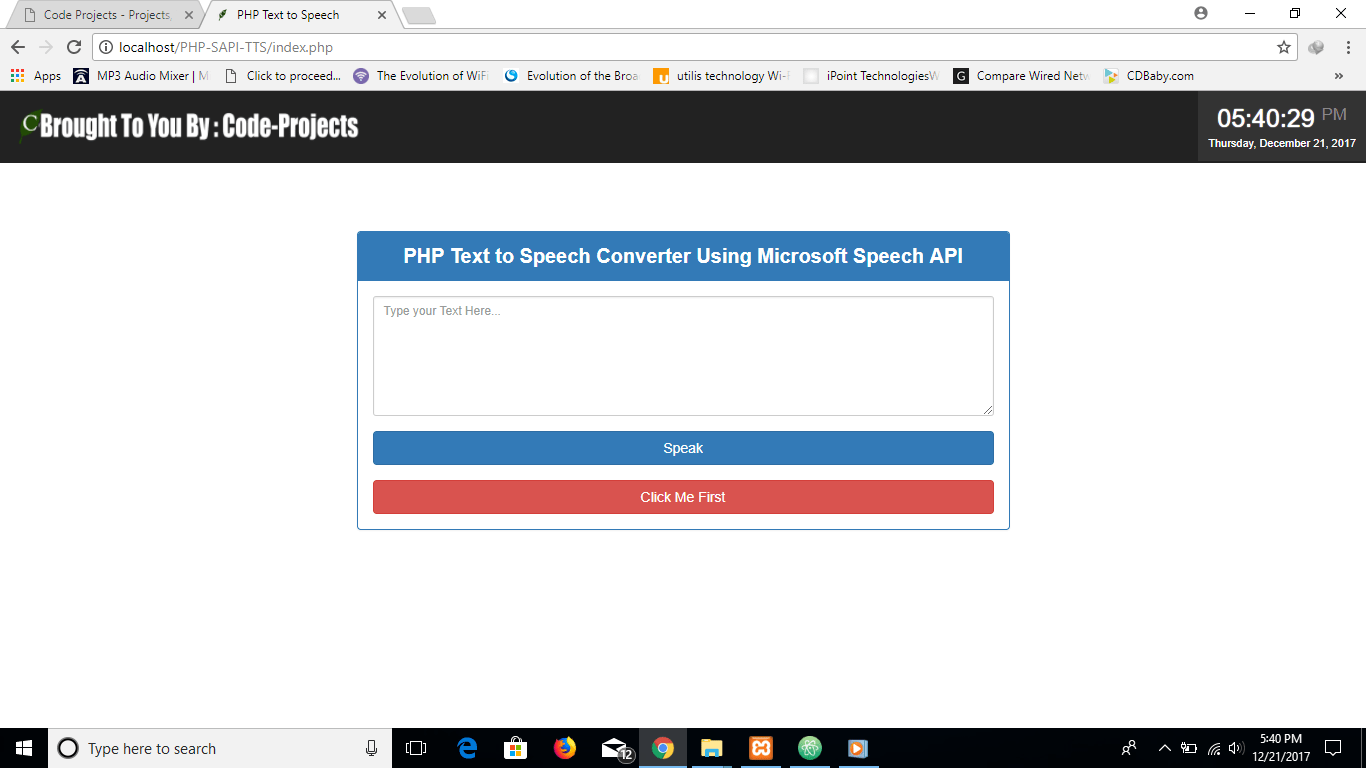 Text To Speech Converter Using PHP With Source Code Source Code