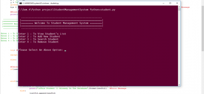 Simple Student Management System In PYTHON With Source Code Source