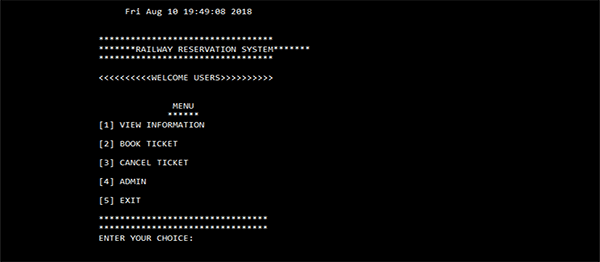 Train Reservation System In C++With Source Code Source Code &amp, Projects