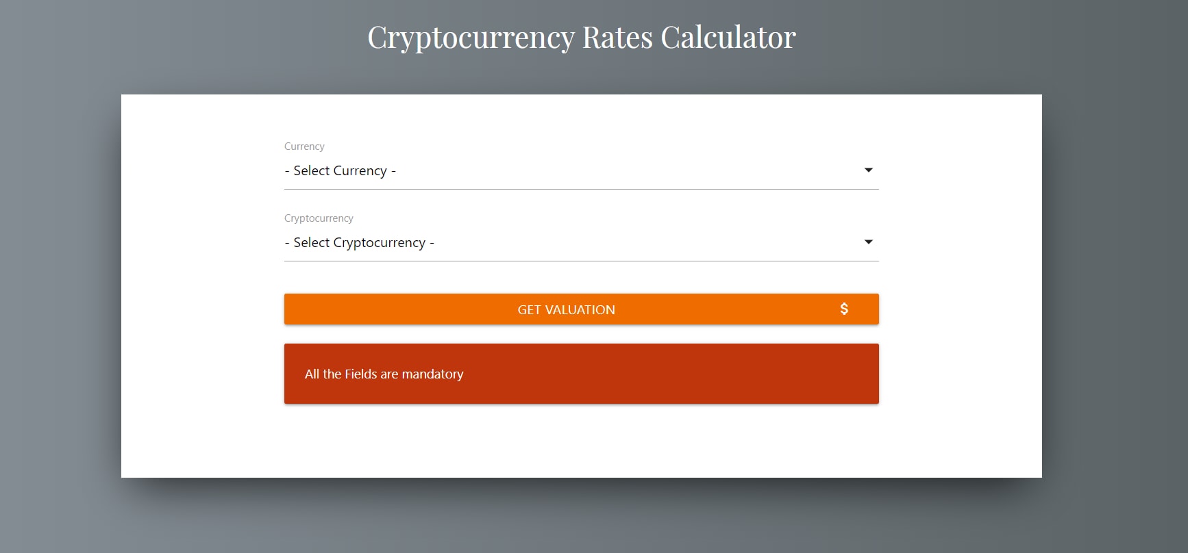 Cryptocurrency Converter In JavaScript With Source Code
