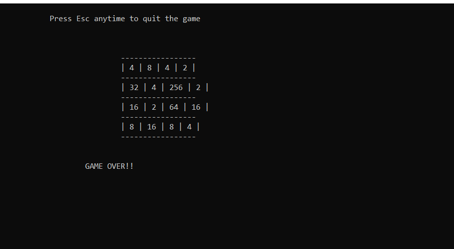 2048 Game In C++ With Source Code Source Code & Projects