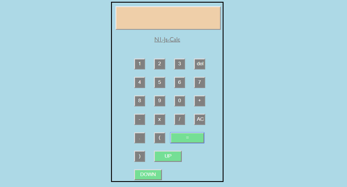 Calculator In HTML Using JavaScript With Source Code Source Code