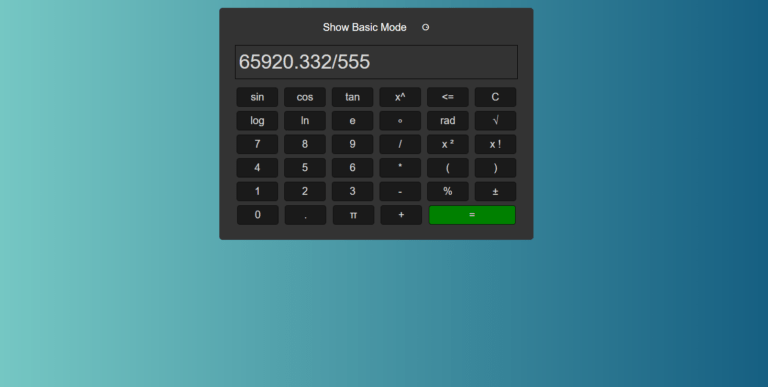 Scientific Calculator In JavaScript With Source Code Source Code